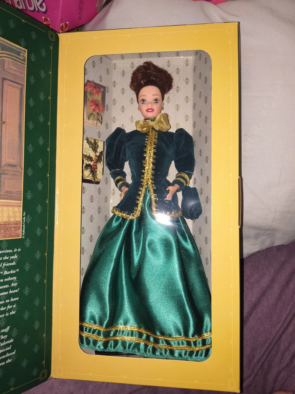 Barbie Yuletide Romance Doll in Green and Gold Holiday Gown